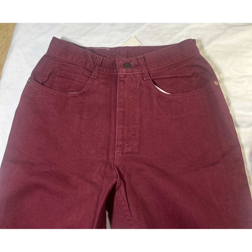 Vintage Lee Jeans Women's 9 M Maroon Regular Fit Tapered Leg Made in‎ USA 90s